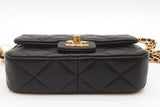 Chanel Mini Quilted Black Leather Pearl Crush Square Flap Bag Eb1225prxzde