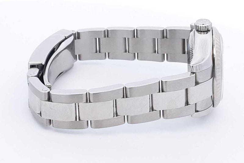 Rolex 26mm Oyster Perpetual Datejust Stainless Steel Watch 18k Bezel Eb325wxxzsa