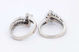 2.08ctw Diamond Wedding Set In 14k White Gold 10.7 Grams Size 5.5 Eb0125llxzsa