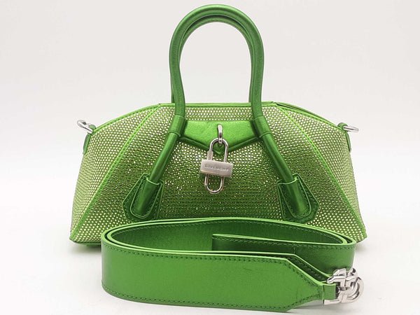 Givenchy Mini Antigona Stretch Green Handbag Aa0825rzxsa
