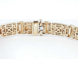 5.20 Cttw Diamond & 10k Yellow Gold Link Bracelet 33.4 Grams 8 Inch Fw0826osxzdu