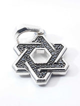 David Yurman Black Diamond & Silver Deco Star Of David Pendant 7.1g Fw0926oxzdu