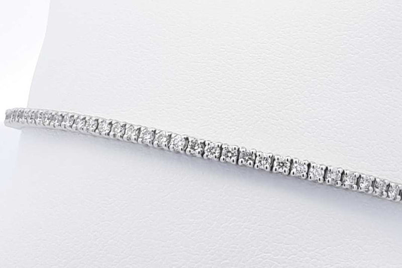 Approx. 2.0ctw Lab Grown Diamond Tennis Bracelet Sterling Silver 6.2g Eb1224locdu