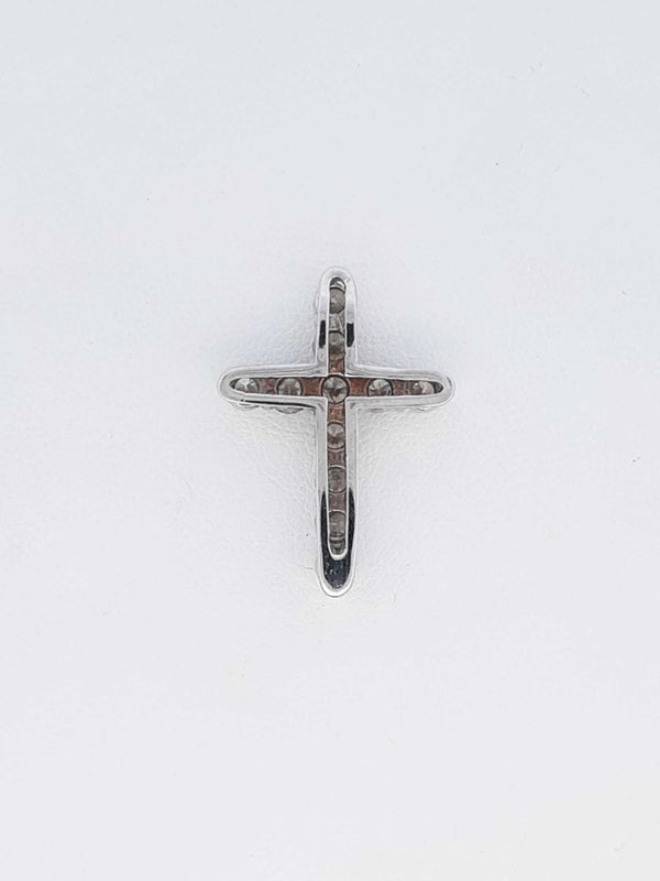1.65 Cttw Diamond & 14k White Gold 14k Cross Pendant 3.5 Grams Fw00625rzxdu