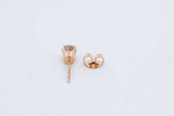 0.37ctw Diamond Single Stud Earring In 10k Yellow Gold 0.6 Grams Eb0426lerdu