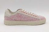 Versace Pink Greca Jacquard Canvas Sneakers Size 40 Eb0926crsa