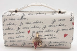 Christian Dior Dioramour "Je Vous Adore" Print Top Handle Bag Eb0726lwxzde