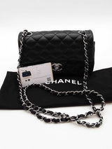 Chanel Quilted Black Leather Mini Flap Bag Eb0626oixzde
