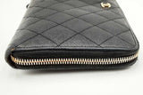 Chanel Quilted Cavier Zip Around Wallet Eb0924wxzdu