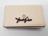 Jimmy Choo Beige Leather Small Card Holder Snap Pouch Do0925wxde