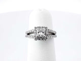 0.61 Cttw Diamond & 14k White Gold Engagement Ring 2.9 Grams Size 4 Fw0826wrzdu