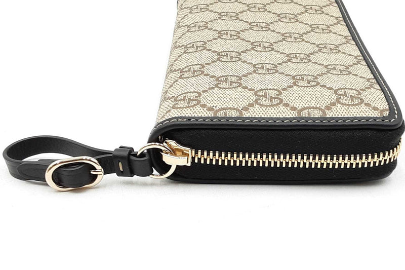 Gucci Gg Emblem Zip Around Wallet Eb1225orxdu