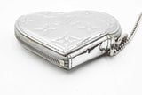 Louis Vuitton Monogram Silver Mirror Metallic Heart Coin Purse Eb0125lrxdu