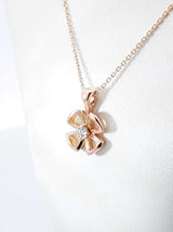 Bvlgari Fiorever Diamond & 18 Rose Gold Pendant Necklace 4.2 Grams 18 Inch Fw0726wpxdu