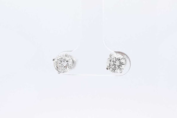 Approx. 1.5ctw Diamond Stud Screwback Earrings 14k White Gold 1.1g Eb1224exzsa