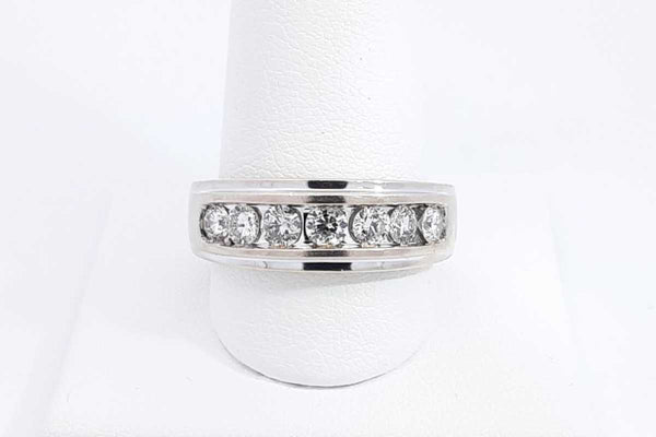 Approx. 0.91ctw Diamond Ring In 10k White Gold 4.5 Grams Size 10 Eb0125wirsa