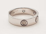 0.12 Cttw Natural Diamonds 18k White Gold 4.1g Band Ring Size 5.25 Do0426wxzde
