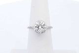 18k White Gold Diamond Ring 1.0ctw Center Diamond 3.4 Grams Size 5 Eb0526oorxde