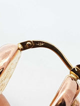 18k Two-tone Rose & Yellow Gold Puffy Filigree Hoop Earrings 6.6 Grams Fw00826rxzdu