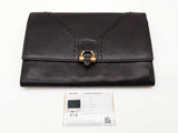 Yves Saint Laurent Ysl Black Leather Travel Wallet Clutch Do1025lorde
