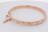 18k Yellow Gold Bangle Bracelet With Charms 14.4 Grams Eb0226crxsa