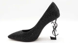 Saint Laurent Opyum Black Rhinestone Pumps Size 40 Eb1125oxzdu