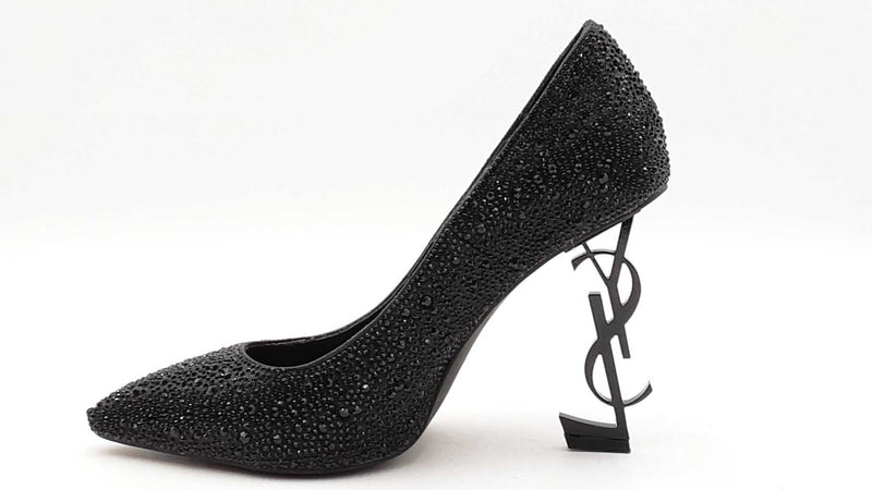 Saint Laurent Opyum Black Rhinestone Pumps Size 40 Eb1125oxzdu