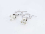 2.7cttw Briolette Diamond Drop Earrings In 14k White Gold 6 Grams Eb0526oxxzde