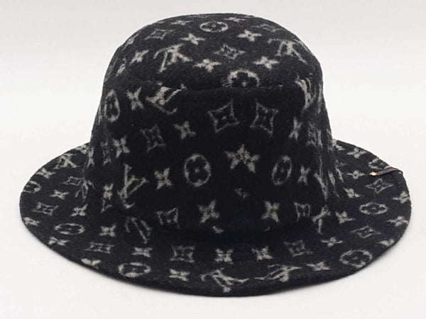 Louis Vuitton Bob Wool Bucket Hat Black Size Small Aa0925lexsa