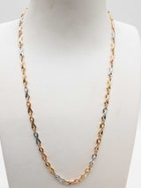 14k Tricolor Gold 7.0g Infinity Link Chain 18 In Do0425woxde
