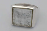Lalique Arethuse Frosted Crystal Masque De Femme 925 Ring Size 10.25 Eb1026lxzsa