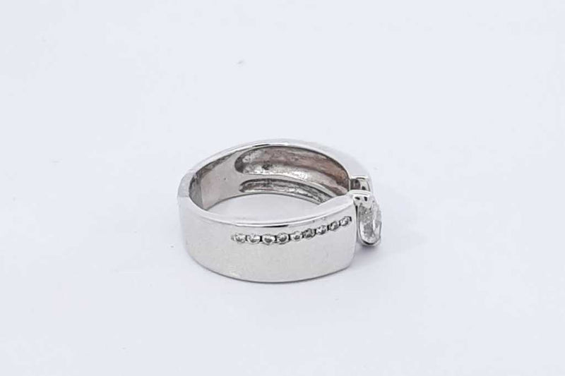 0.60ctw Marquis Diamond Ring In 18k White Gold 7.2 Grams Size 5 Eb0725pcrdu