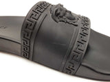 Versace Palazzo Slides In Medusa & Greca Embossed Rubber Size 11.5 Fw0926izdu