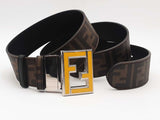 Fendi Logo Reversible Belt Brown Size 42 Aa0526lzxsa
