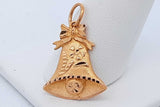 22k Yellow Gold Holiday Bell Pendant 2.6 Grams Eb0926oexde