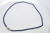 David Yurman Blue Stainless Steel Box Chain Necklace 18 Inch Eb0426srdu