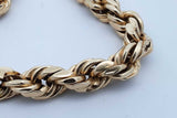 10k Yellow Gold Hollow Rope Chain Necklace 18.3 Grams Eb0426lxrxde