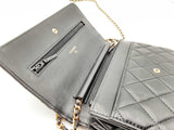 Chanel Classic Wallet On Chain Black Lambskin Shoulder Bag Fw1224lrxzdu