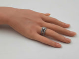 1.55 Cttw Diamond & 14k White Gold Wedding Set 10.3 Grams Size 4 Fw0426wxzdu