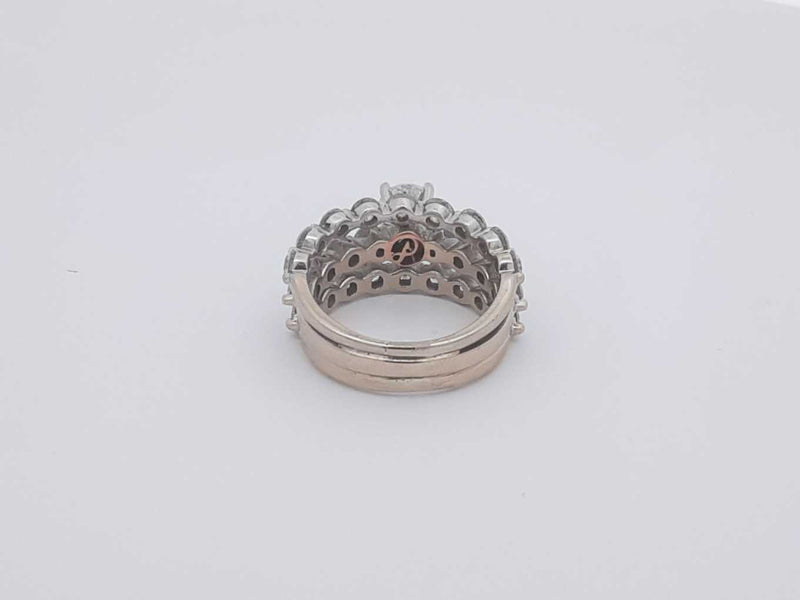 3.10 Diamond 14k White Gold 14k 7.1 Grams Ring Size 6 Sd0425orzxsa