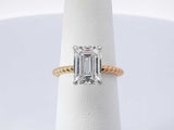 3.02 Cttw Lab-grown Diamond & 18k Yellow Gold Ring 4.1 Gram Size 5.5 Fw1225rzxdu