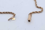 14k Yellow Gold Rope Chain Necklace 5.8 Grams 16.5 Inch Eb0826worde