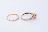 14k Rose Gold Diamond Engagement Set 2.8 Grams Size 5.5 Eb0825rcrde