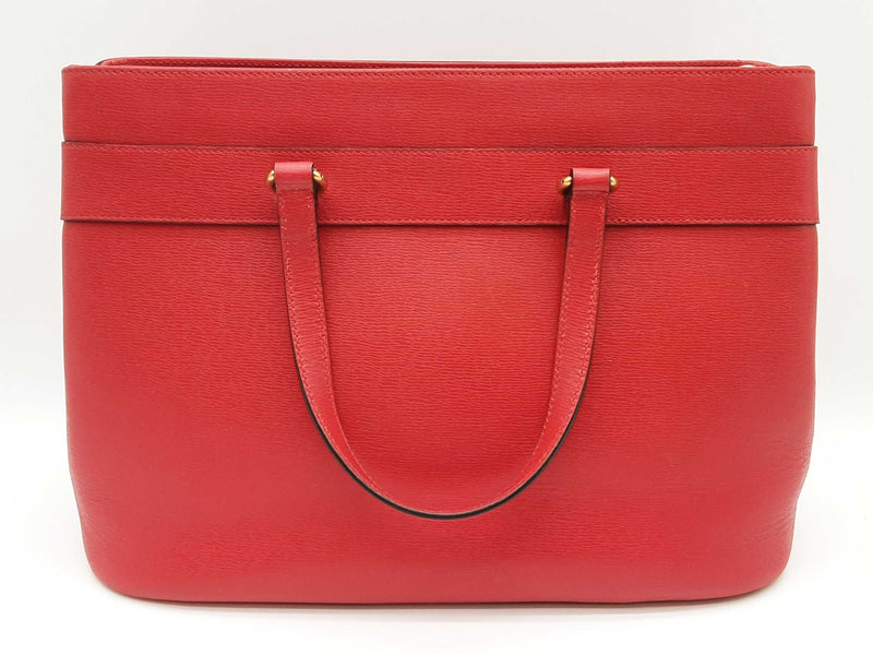 Gucci 319795 Horsebit Red Leather Tote Bag Do10250xzde