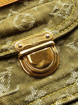 Louis Vuitton Baggy Pm Shoulder Bag In Lichen Green Denim Fw0526lxzxdu