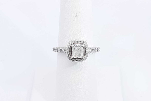 Center Diamond Approx. 0.75ctw Ring In 14k White Gold 4g Size 6.5 Eb0724cxzsa