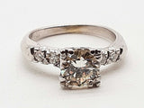 0.87 Cttw Natural Diamonds 14k White Gold 2.7g Ring Size 4.25 Do1125sxzde
