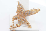 Chanel Rhinestone Eagle Brooch With Cc Logo Charm 10.1 Grams Eb0826oxzsa