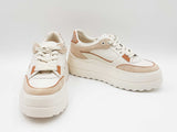 Tory Burch Stage Sneakers In Leather & Suede Us Size 7.5 Fw0326lxzdu