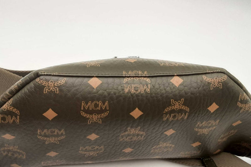 Mcm Fursten Belt Bag In Visetos Green Eb0125lrxsa